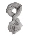 Dolce & Gabbana Gray Dg Crown Neck Warmer Wrap Shawl Scarf