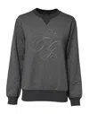 Dolce & Gabbana Gray Dg Logo Embroidered Pullover Sweater In Gray
