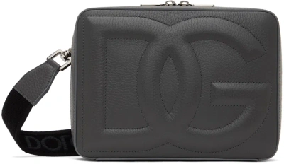 Dolce & Gabbana Grey Embossed Bag In Grigio