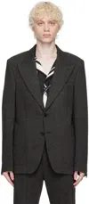 Dolce & Gabbana Gray Glen Plaid Blazer In S9000 Variante Abbin