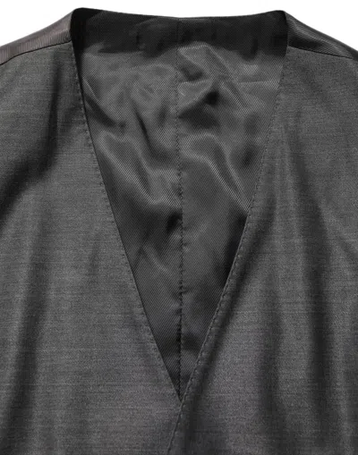Dolce & Gabbana Gray Martini Slim Fit Formal 3 Piece Suit In Multi