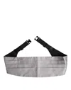 Dolce & Gabbana Gray Men 100% Silk Belt Wide Waist Cummerbund In Gray
