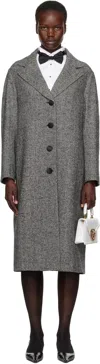 Dolce & Gabbana Gray Mixed Wool Coat In S8030 Fantasia