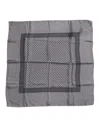 Dolce & Gabbana Gray Polka Dot Silk Square Men Foulard Scarf In Multi