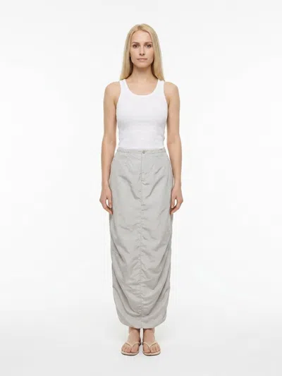 Dolce & Gabbana Polyamide Maxi Skirt In Gray