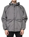 Dolce & Gabbana Gray Polyester Hooded Men Full Zip Jacket In Gray
