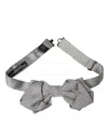 Dolce & Gabbana Gray Silk Adjustable Neck Men Bow Tie In Gray