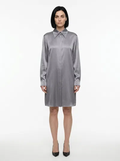 Dolce & Gabbana Silk Shirt In Gray