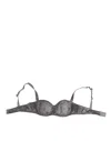 Dolce & Gabbana Gray Silk Underwired Balconette Bra Underwear In Gray