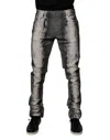 Dolce & Gabbana Gray Tie Dye Cotton Skinny Men Denim Men's Jeans