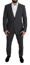 Dolce & Gabbana Gray Wool Men Formal 2 Piece Martini Men's Suit In Gray