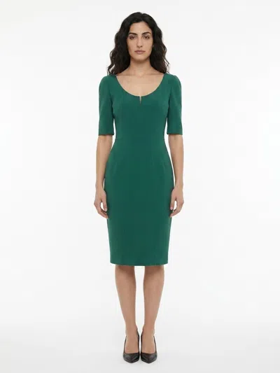 Dolce & Gabbana Acetate-viscose Sheath Dress In Green