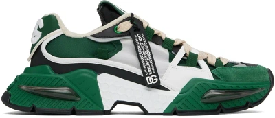 Dolce & Gabbana Green Airmaster Sneakers In 8b612 Verde/nero