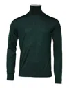 Dolce & Gabbana Green Cashmere Turtleneck Men Pullover Sweater