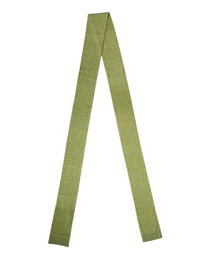 Dolce & Gabbana Green Cashmere Knitted Neck Foulard 280cm X11cm Men Scarf