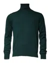 Dolce & Gabbana Green Cashmere Turtleneck Men Pullover Sweater In Green