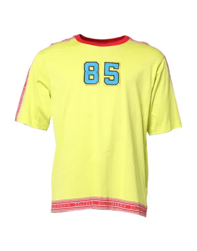 Dolce & Gabbana Green Cotton 85 Patch Crew Neck T-shirt