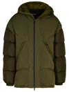 Dolce & Gabbana Quilted Cotton Blend Down Jacket In Green