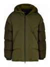 Dolce & Gabbana Quilted Cotton Blend Down Jacket In Verde