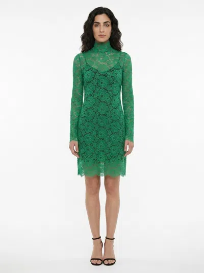 Dolce & Gabbana Green Cotton Casual Women's Dress