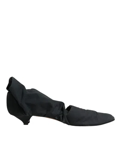 Pre-owned Dolce & Gabbana Green Cotton Sock Style Ankle Boots Women's Shoes ()