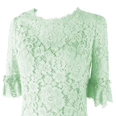 Dolce & Gabbana Green Cotton Women's Dress