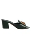 Dolce & Gabbana Green Dg Amore Heel Slides Sandals Shoes In Green