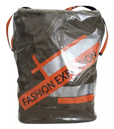 Pre-owned Dolce & Gabbana Green Fashion Expression Oversized Plastic Tote Men's Bag ()