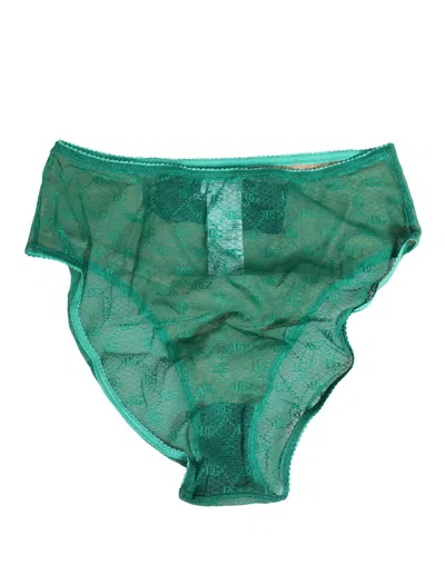 Dolce & Gabbana Green Lace Nylon Dg Lingerie Panty Brief Women's Underwear