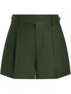 Dolce & Gabbana Green Solid Tailored Shorts