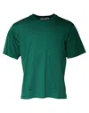 Dolce & Gabbana Green Logo Crew Neck Short Sleeves T-shirt In Green