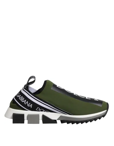 Dolce & Gabbana Green Logo Low Top Sorrento Men Sneakers Men's Shoes