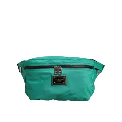 Dolce & Gabbana Green Logo Plaque Nylon Waist Fanny Pack Men's Borse Men's Bag
