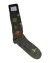 Dolce & Gabbana Green Nylon Dg Bear Printed Mid Calf Socks In Green