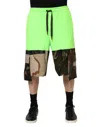 Dolce & Gabbana Green Patchwork Cargo Bermuda Men Shorts In Green