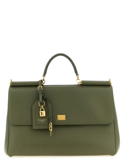 Dolce & Gabbana Green Sicily Large Satchel
