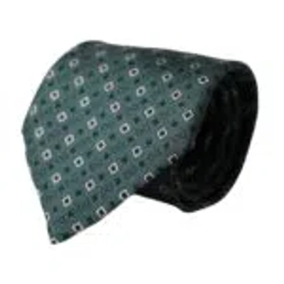 Dolce & Gabbana Green Silk Branded Logo Adjustable Men Men's Tie
