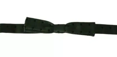 Dolce & Gabbana Green Silk Dotted Mens Neckmen's Bow Men's Tie