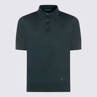 Dolce & Gabbana Green Silk Polo Shirt