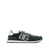 Dolce & Gabbana Multicolor Suede And Mesh Dg Aria Sneakers In Green
