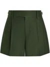 Dolce & Gabbana Green Solid Tailored Shorts