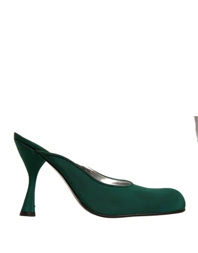 Pre-owned Dolce & Gabbana Green Suede Leather High Heel Pumps Women's Shoes ()