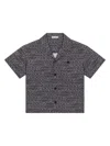 Dolce & Gabbana Logo-print Camp Collar Shirt In Grey