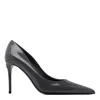 Dolce & Gabbana Grey Calf Leather With Heel In Black