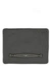 Dolce & Gabbana Charcoal Fabric Clutch In Gray