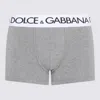 Dolce & Gabbana Long-leg Two-way Stretch Cotton Boxers In Melange Grigio
