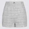 Dolce & Gabbana High-waisted Shorts With Button Detail In Textured Fabric In Quadri Check