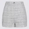 Dolce & Gabbana High-waisted Shorts With Button Detail In Textured Fabric In Quadri Check