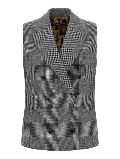 Dolce & Gabbana Grey Dolce Wool-cashmere Vest In Gray