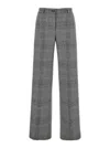 Dolce & Gabbana Grey Flared Pants With High Waist In Wool And Cashmere Woman In Grey